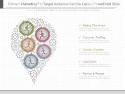 Content marketing for target audience sample layout powerpoint slide