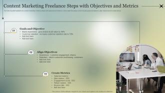 Content Marketing Freelance Steps With Objectives And Metrics