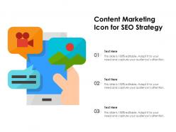 Content marketing icon for seo strategy