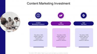 Content Marketing Investment In Powerpoint And Google Slides Cpb