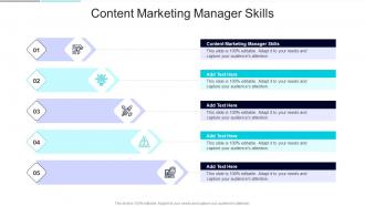 Content Marketing Manager Skills In Powerpoint And Google Slides Cpb