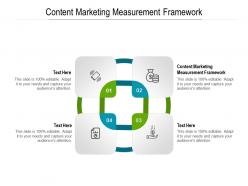Content marketing measurement framework ppt powerpoint presentation pictures demonstration cpb