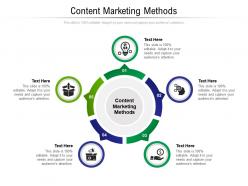 Content marketing methods ppt powerpoint presentation layouts maker cpb