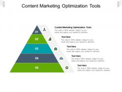 Content marketing optimization tools ppt powerpoint presentation icon background image cpb