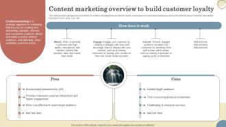 Content Marketing Overview To Build Customer Elevating Sales Revenue With New Travel Company Strategy SS V