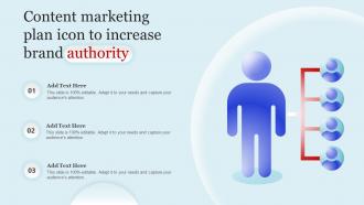 Content Marketing Plan Icon To Increase Brand Authority
