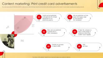 Content Marketing Print Credit Card Advertisements Deployment Effective Credit Stratergy Ss