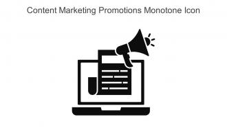 Content Marketing Promotions Monotone Icon In Powerpoint Pptx Png And Editable Eps Format