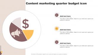 Content Marketing Quarter Budget Icon
