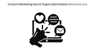 Content Marketing Search Engine Optimization Monotone Icon In Powerpoint Pptx Png And Editable Eps Format