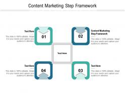 Content marketing step framework ppt powerpoint presentation gallery design templates cpb