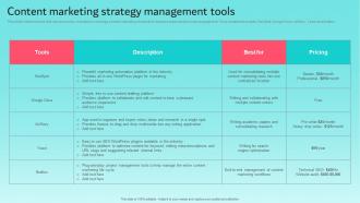 Content Marketing Strategy Management Tools Brand Content Strategy Guide MKT SS V