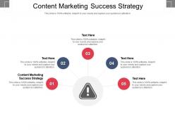 Content marketing success strategy ppt powerpoint presentation layouts background cpb