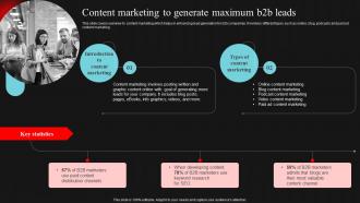 Content Marketing To Generate Maximum B2b Leads Demand Generation Strategies