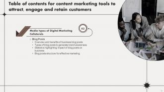 Content Marketing Tools To Attract Engage And Retain Customers Powerpoint Presentation Slides MKT CD V Best Compatible