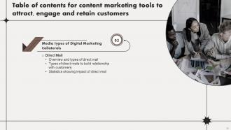 Content Marketing Tools To Attract Engage And Retain Customers Powerpoint Presentation Slides MKT CD V Graphical Compatible