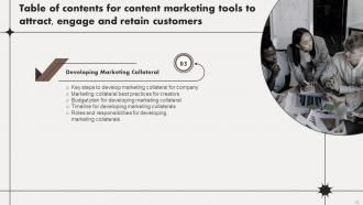 Content Marketing Tools To Attract Engage And Retain Customers Powerpoint Presentation Slides MKT CD V Analytical Researched