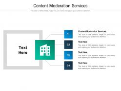 Content moderation services ppt powerpoint presentation outline slide cpb