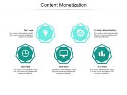Content monetization ppt powerpoint presentation pictures shapes cpb