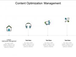 Content optimization management ppt powerpoint presentation gallery demonstration cpb