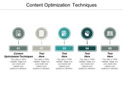 Content optimization techniques ppt powerpoint presentation ideas clipart cpb