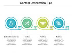 Content optimization tips ppt powerpoint presentation styles format cpb