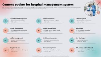 Content Outline For Hospital Management System