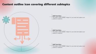 Content Outline Icon Covering Different Subtopics