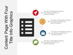 Content page with four title info graphics