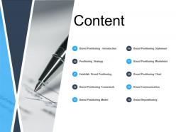 Content positioning strategy l610 ppt powerpoint presentation gallery