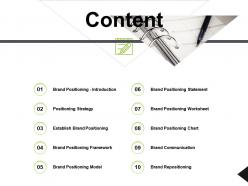 Content positioning strategy ppt powerpoint presentation icon show