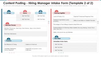Content Posting Hiring Manager Intake Form Recruitment Marketing