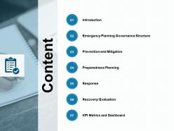 Content preparedness planning introduction c255 ppt powerpoint presentation file good