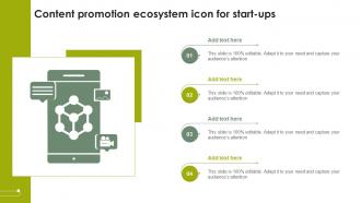 Content Promotion Ecosystem Icon For Startups