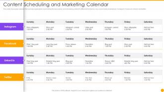 Content Scheduling And Marketing Calendar Managing New Service Launch Marketing Process