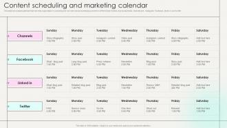 Content Scheduling And Marketing Calendar Marketing Strategies New Service