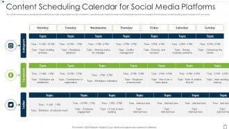 Content Scheduling Calendar For Social Media Platforms