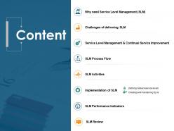 Content service level management ppt powerpoint presentation portfolio files