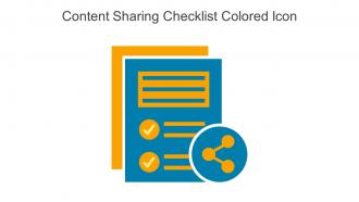 Content Sharing Checklist Colored Icon In Powerpoint Pptx Png And Editable Eps Format
