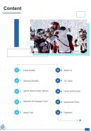 Content Sports Proposal One Pager Sample Example Document
