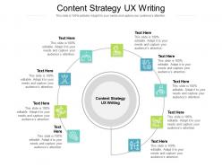 Content strategy ux writing ppt powerpoint presentation icon styles cpb