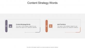 Content Strategy Words In Powerpoint And Google Slides Cpb