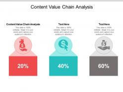 Content value chain analysis ppt powerpoint presentation infographic template shapes cpb