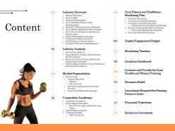 Content wellness industry overview ppt outline grid