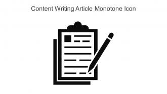 Content Writing Article Monotone Icon In Powerpoint Pptx Png And Editable Eps Format