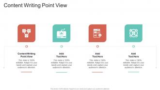 Content Writing Point View In Powerpoint And Google Slides Cpb