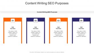 Content Writing SEO Purposes In Powerpoint And Google Slides Cpb