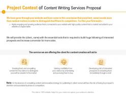 Content writing services proposal powerpoint presentation slides