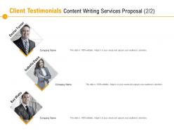 Content writing services proposal powerpoint presentation slides