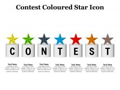 Contest coloured star icon